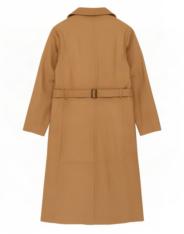 Vintage læderfrakke til kvinder UK 10 Small Beige
