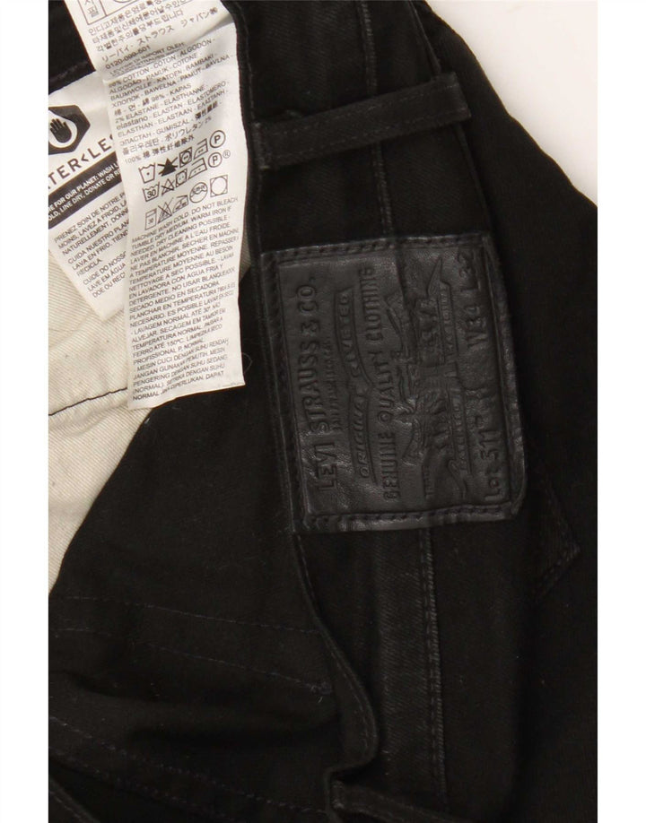 Levi's Herre 511 Slim Jeans W34 L32 Sort Bomuld
