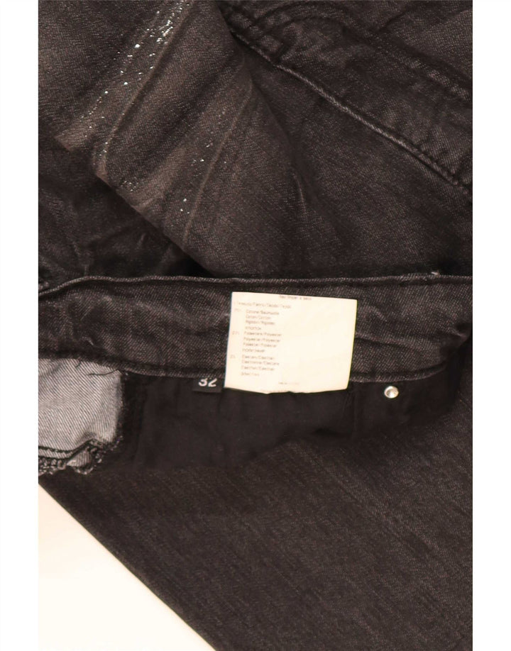 Roccobarocco Dame Straight Jeans W32 L28 Sort Bomuld