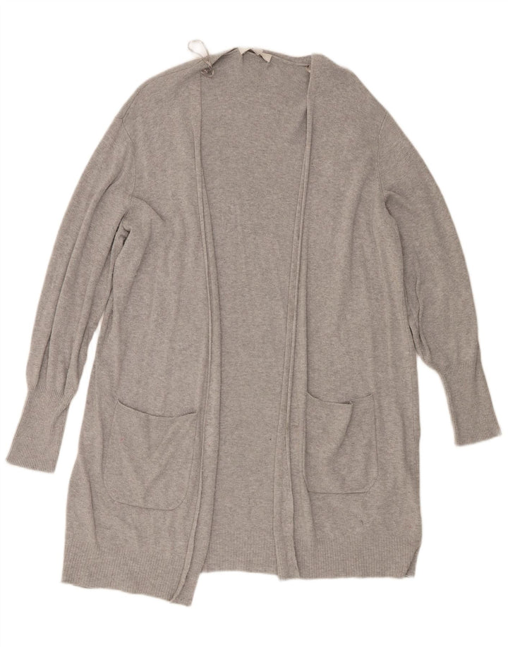 Marks & Spencer Dame Longline Cardigan Sweater UK 16 Large Grey Flecked