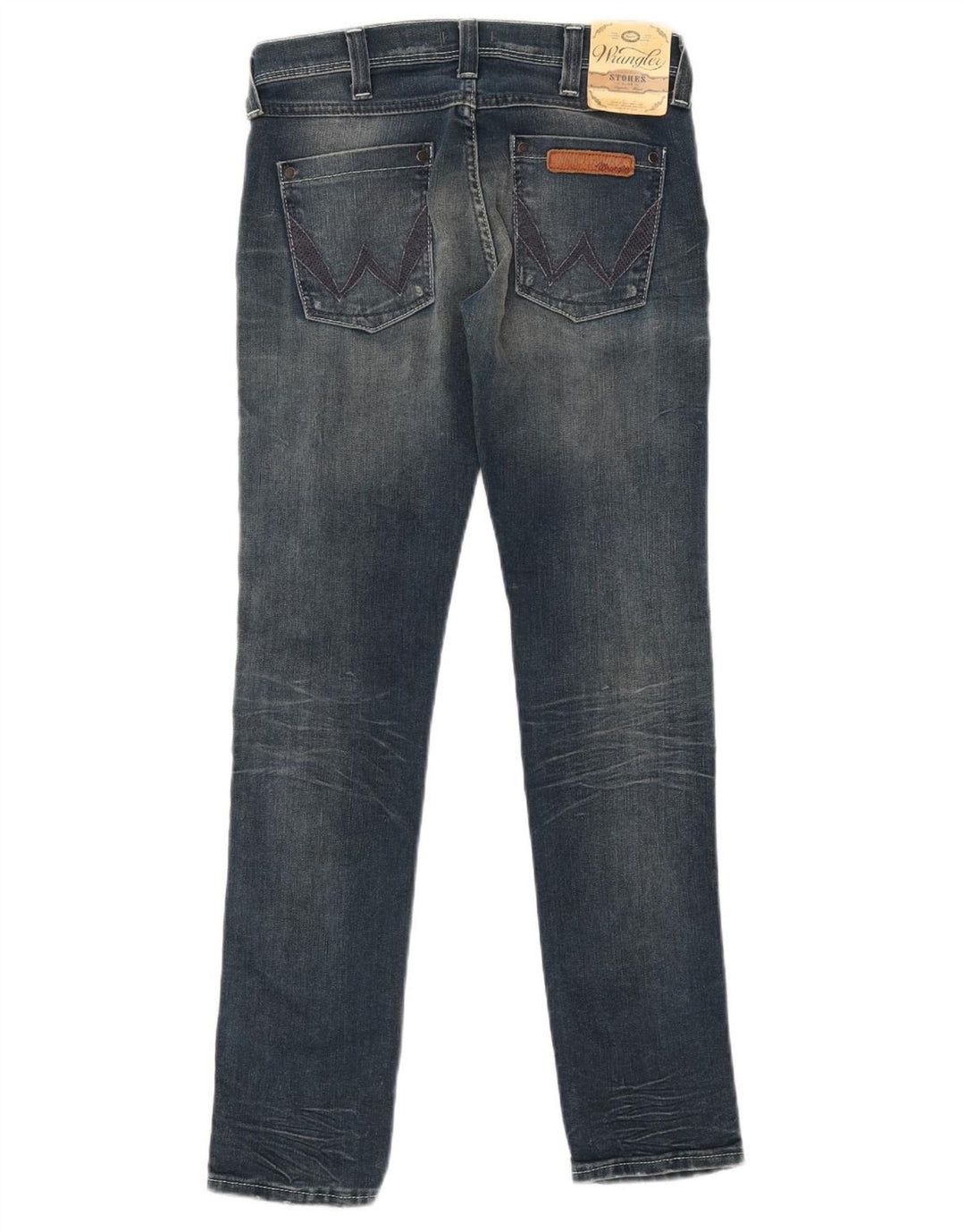 WRANGLER Dame Stokes Slim Jeans W28 L30 Marineblå Bomuld