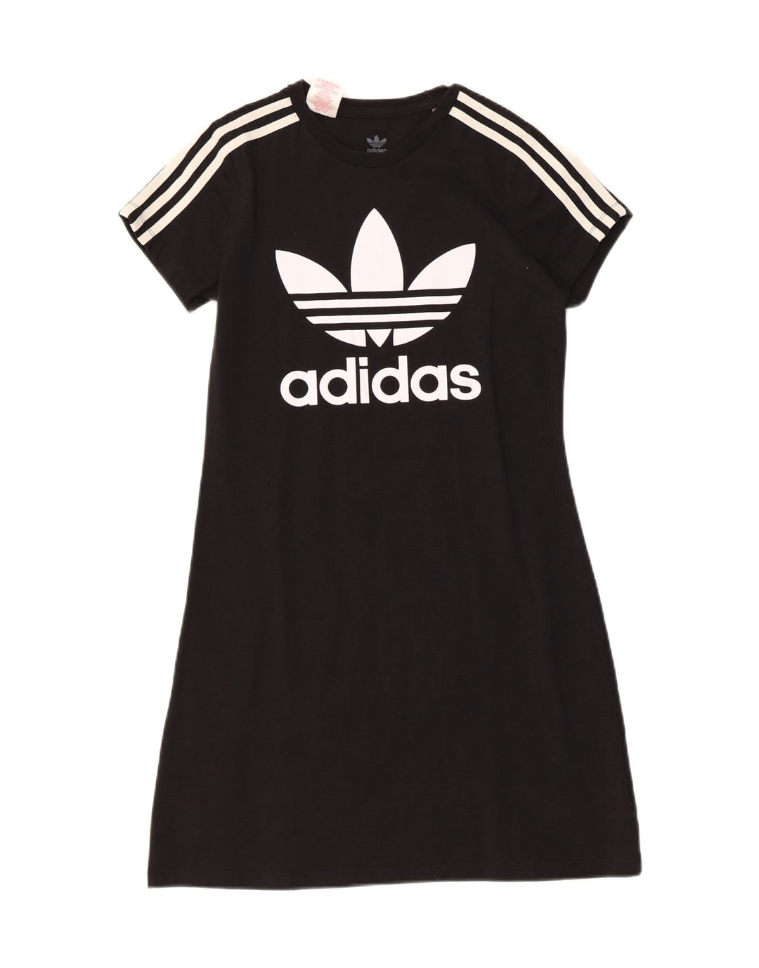 ADIDAS Piger Grafisk T-Shirt Kjole 13-14 År Sort Bomuld
