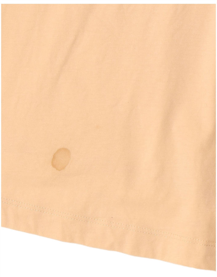 CHAMPION Dame Grafisk T-Shirt Top UK 20 2XL Beige Bomuld