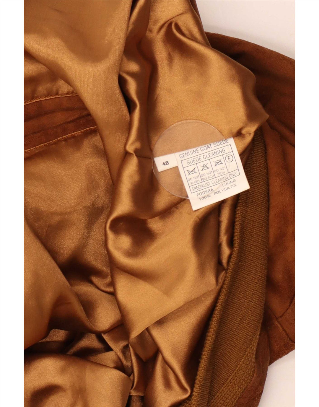 Vintage herre ruskind bomberjakke IT 48 Medium Beige