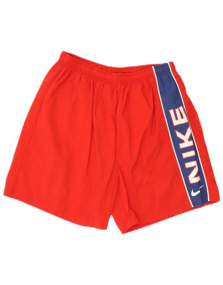 Nike grafiske sportsshorts til mænd, store røde Colourblock Nylon