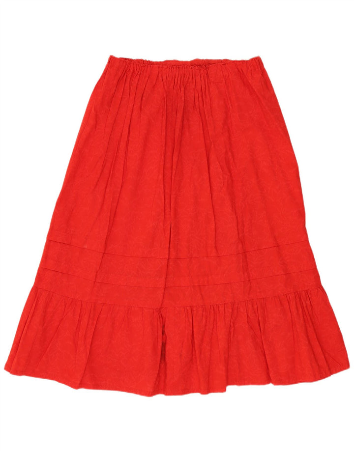 VINTAGE A-line nederdel til kvinder W32 Stor rød blomster