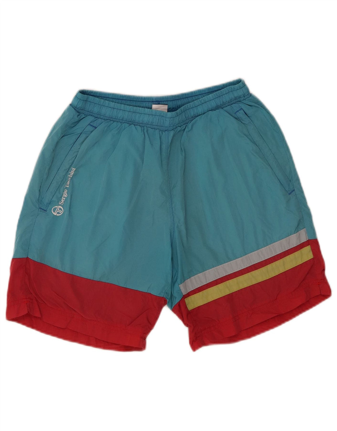 Sergio Tacchini Badeshorts til mænd Små turkis farveblok polyamid