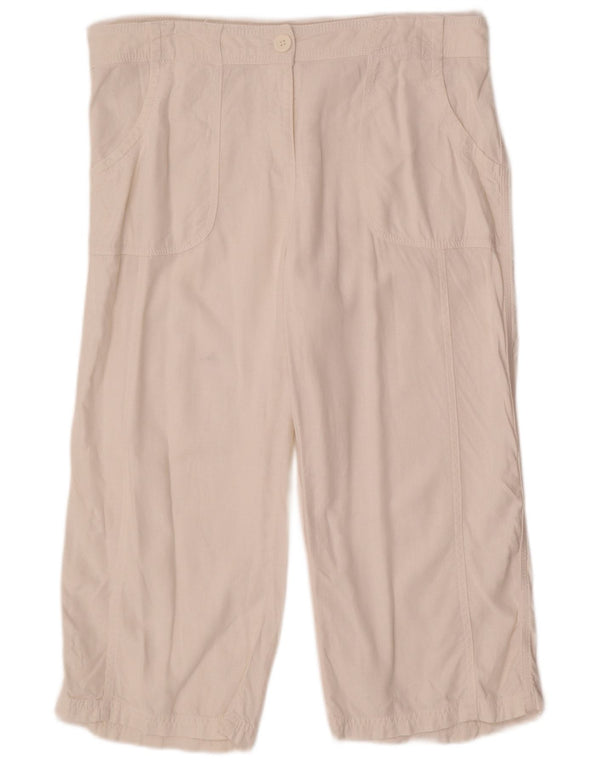 Marks & Spencer Lige Capri-bukser til kvinder UK 16 Large W36 L21 White