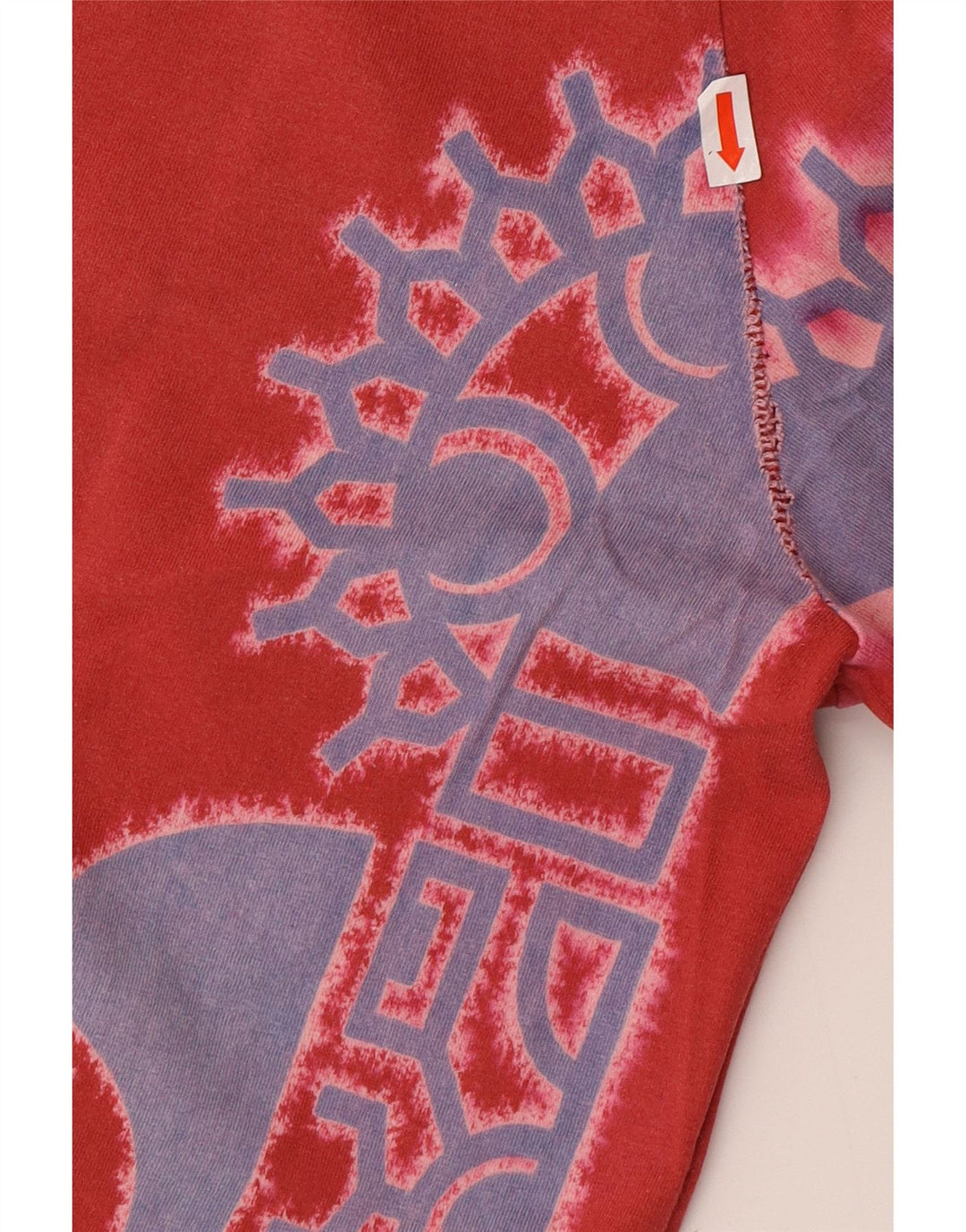 REPLAY Herre Grafisk T-Shirt Top Stor Rød Bomuld