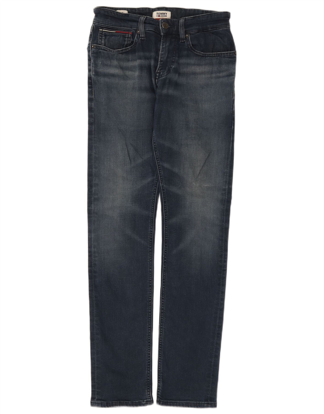Tommy Hilfiger Herre Slim Jeans W27 L32 Marineblå Bomuld