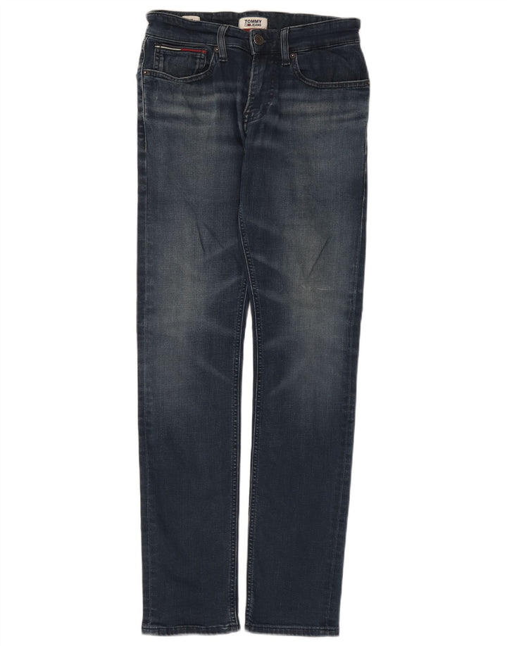 Tommy Hilfiger Herre Slim Jeans W27 L32 Marineblå Bomuld