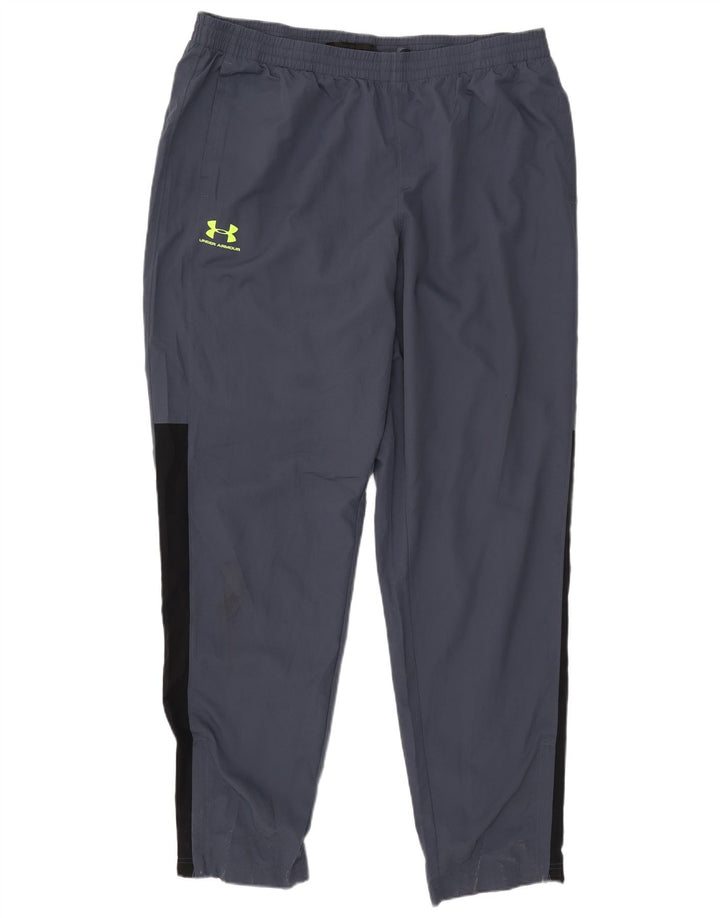 UNDER ARMOUR Træningsdragt bukser til mænd 2XL Navy Blue Colourblock Polyester