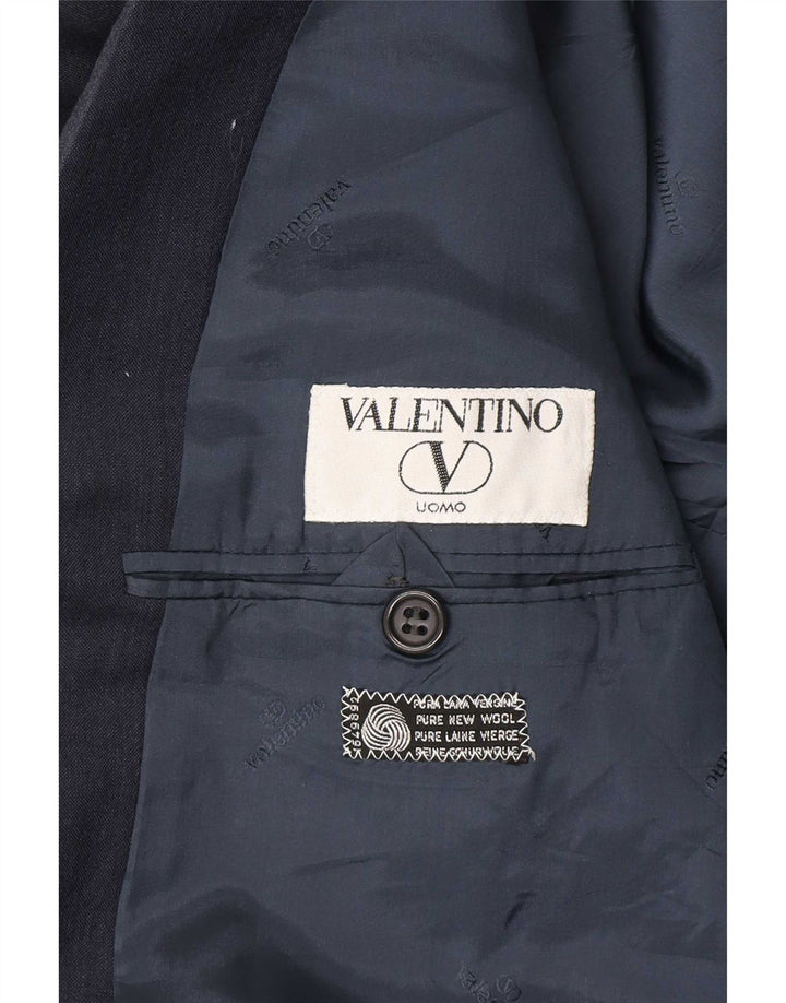 Valentino Herre 2-knaps blazerjakke IT 52 XL Marineblå Ny uld