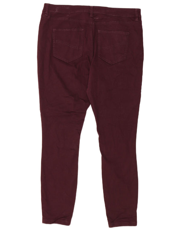 Fat Face Dame Skinny Jeans UK 16 Lare W36 L28 Bourgogne bomuld