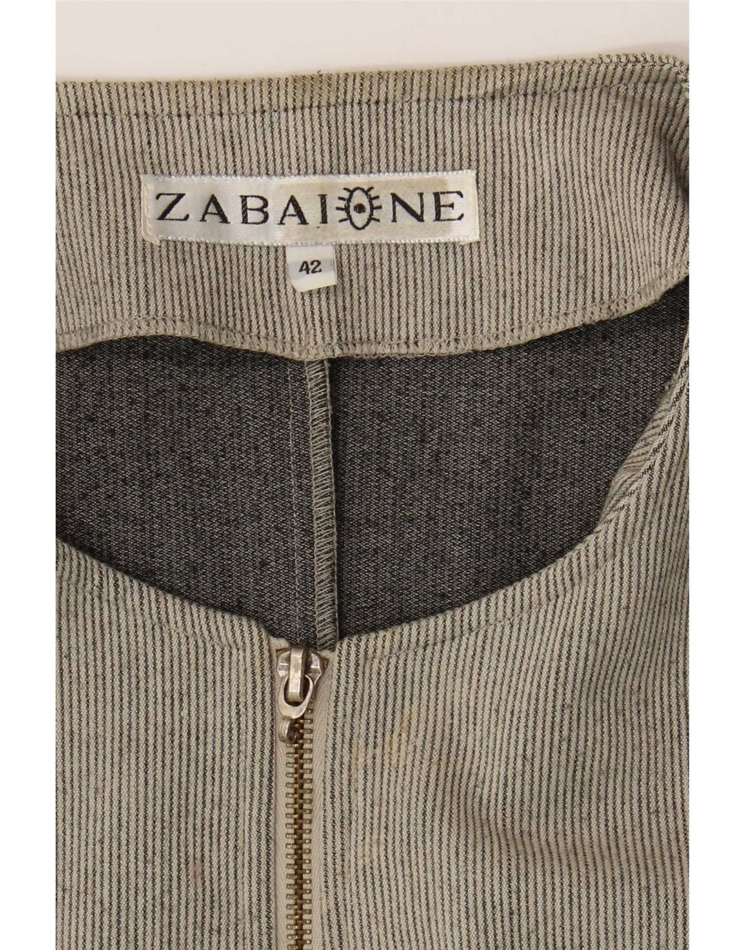 Zabaione Dame Blazer Jakke IT 42 Medium Grey Pinstripe
