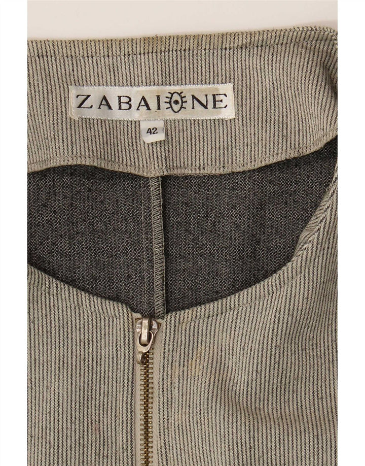 Zabaione Dame Blazer Jakke IT 42 Medium Grey Pinstripe