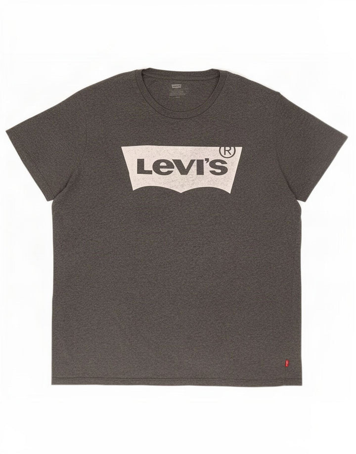 Levi's Herre grafisk T-shirt Top Stor Grå Bomuld