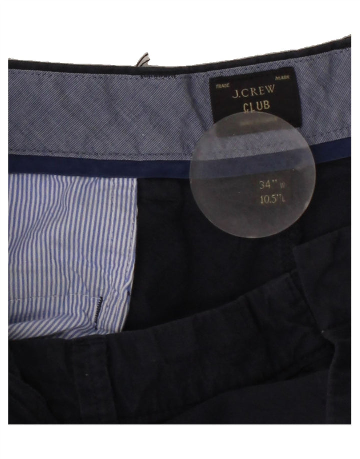 J. CREW Mens Chino Shorts W34 Large Navy Blue Cotton Vintage J. Crew and Second-Hand J. Crew from Messina Hembry 