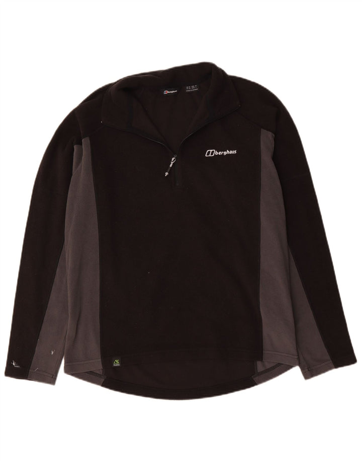Berghaus Fleece Jumper med lynlås til mænd Medium Sort Colourblock Polyester