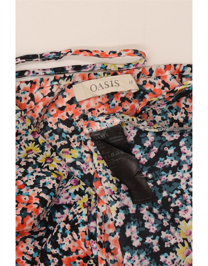 Oasis Womens Flæse Front Cami Top UK 12 Medium Multicolored Floral
