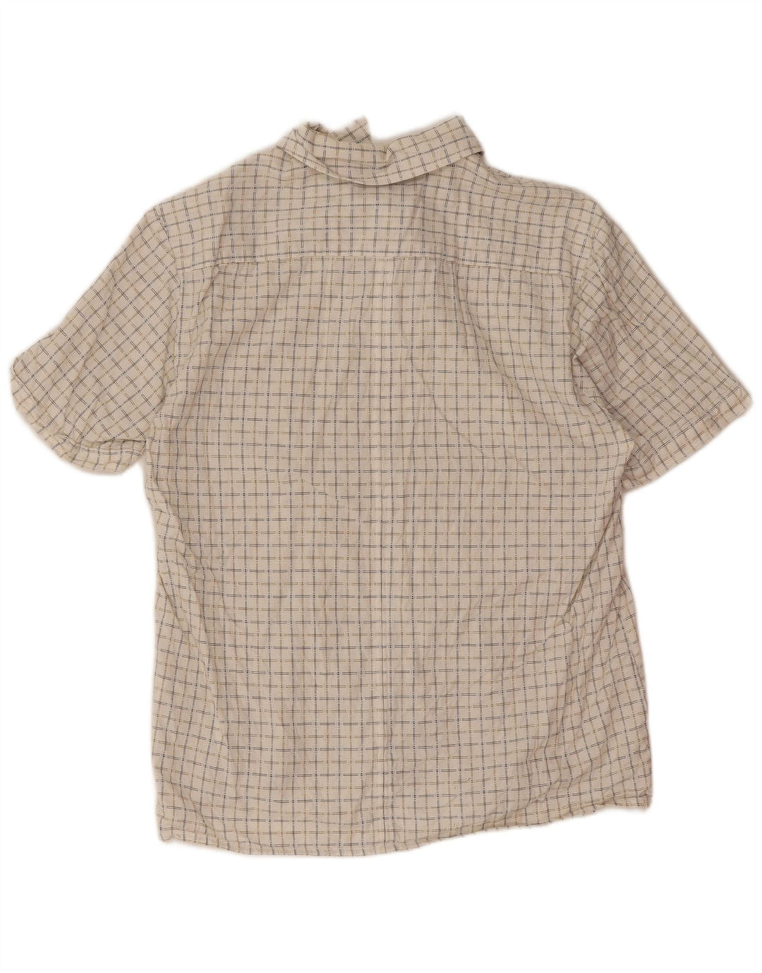 Wrangler kortærmet herreskjorte med normal pasform Medium hvid plaid bomuld