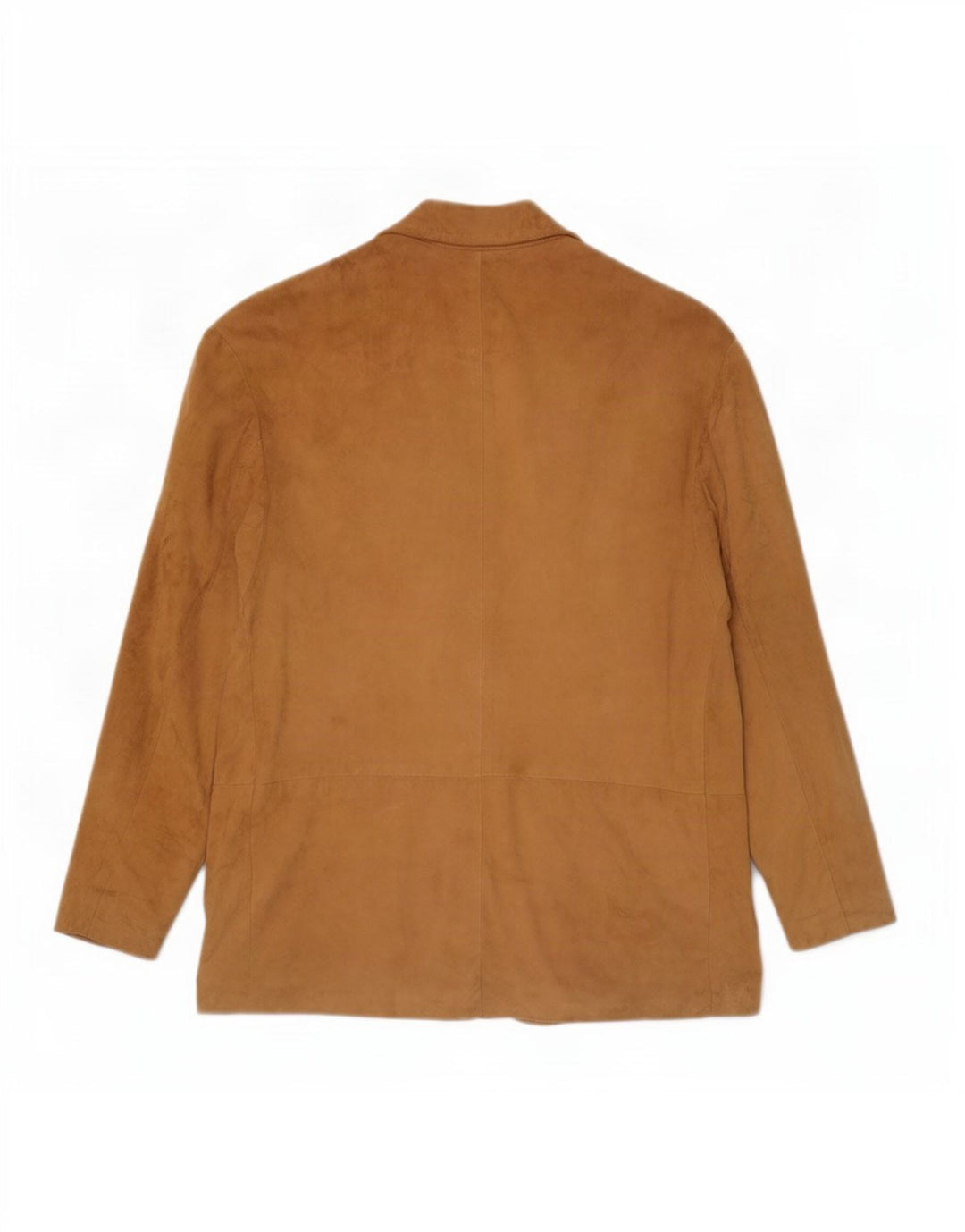 Vintage dame 3-knaps ruskindsblazerjakke UK 14 medium beige læder
