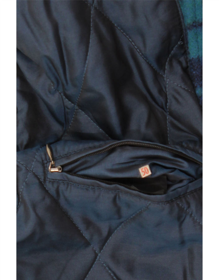 Vintage overtræk til mænd IT 50 Stor grøn ternet uld