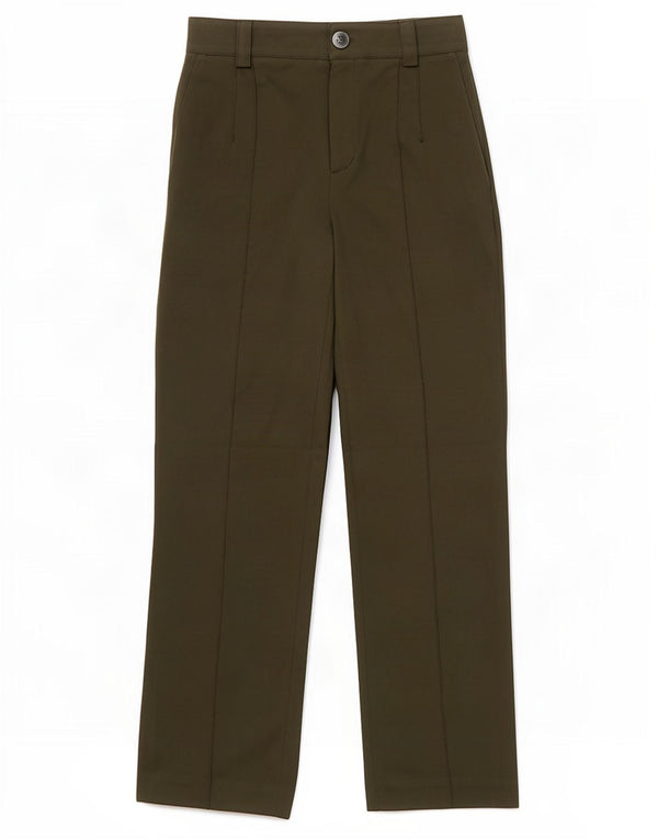Zara koniske Casual Bukser til kvinder XS W24 L32 Khaki Polyester