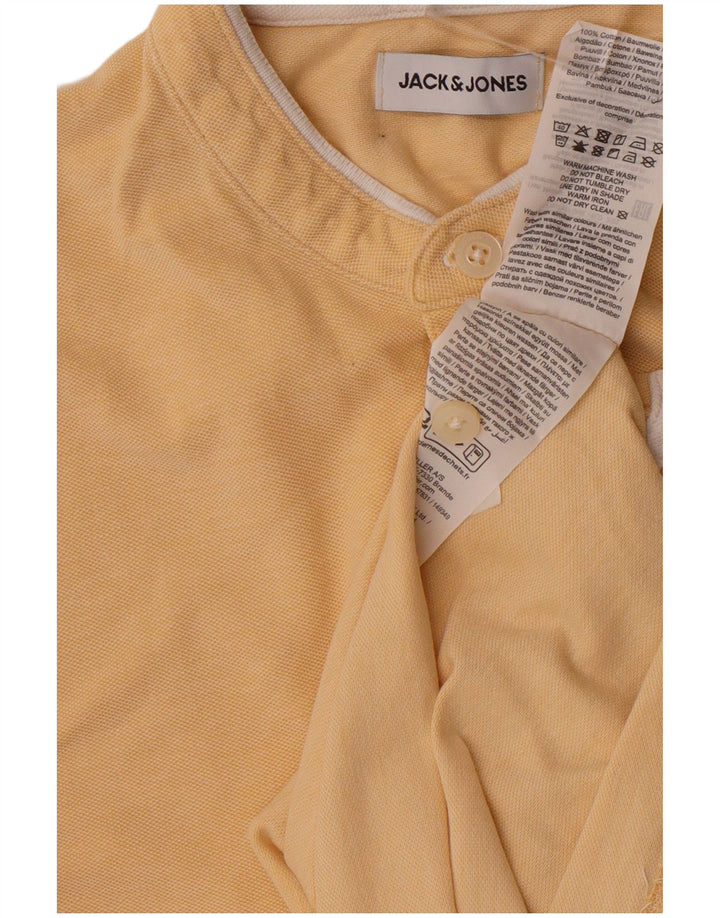 JACK & JONES Mens Polo Shirt XL Beige Cotton