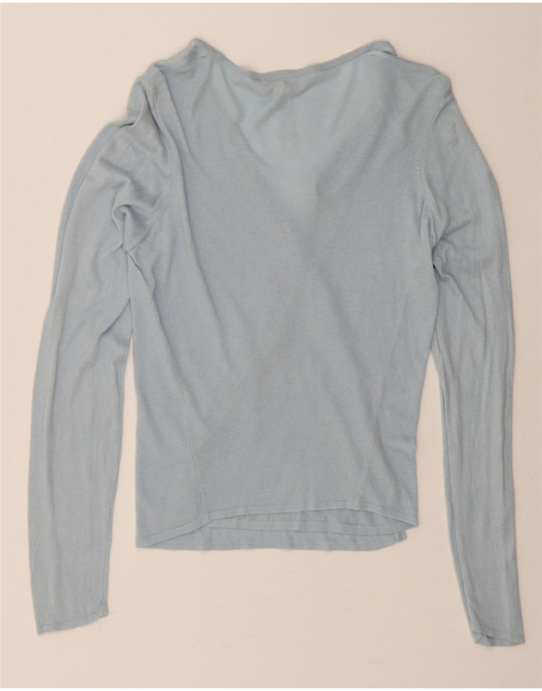 MONSOON Womens Crop Cardigan Top UK 12 Medium Blue Viscose Vintage Monsoon and Second-Hand Monsoon from Messina Hembry 
