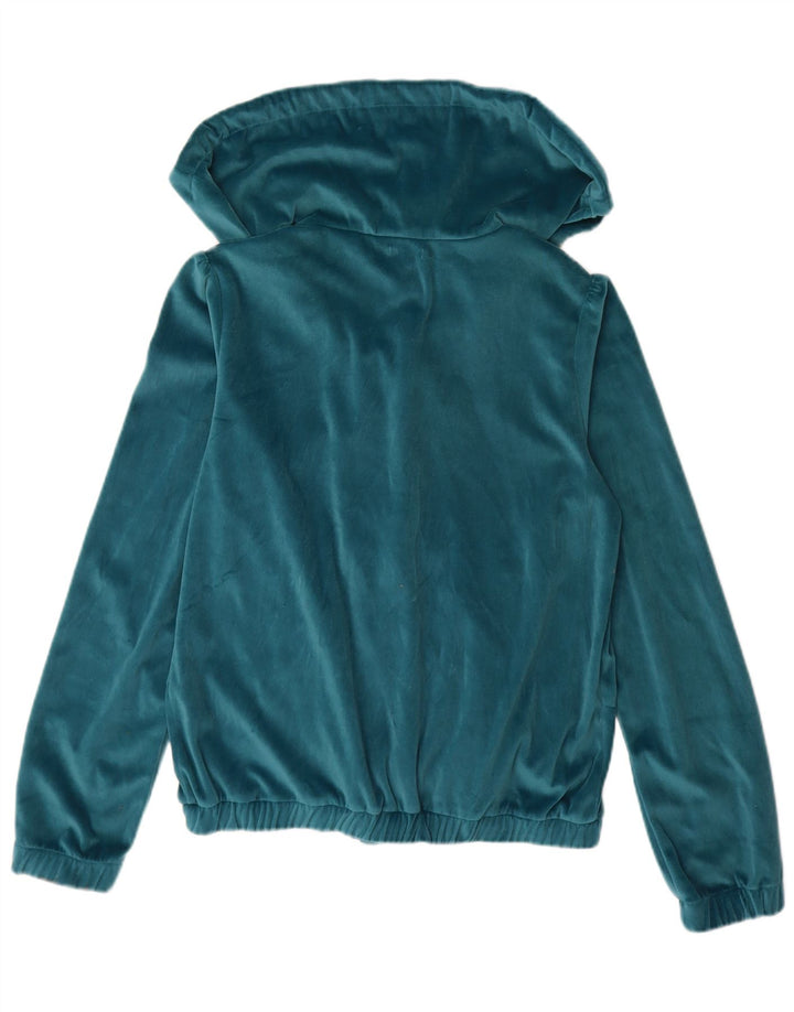 Killah Dame Velour Træningsdragt Top Jakke UK 14 Stor Blå Polyester