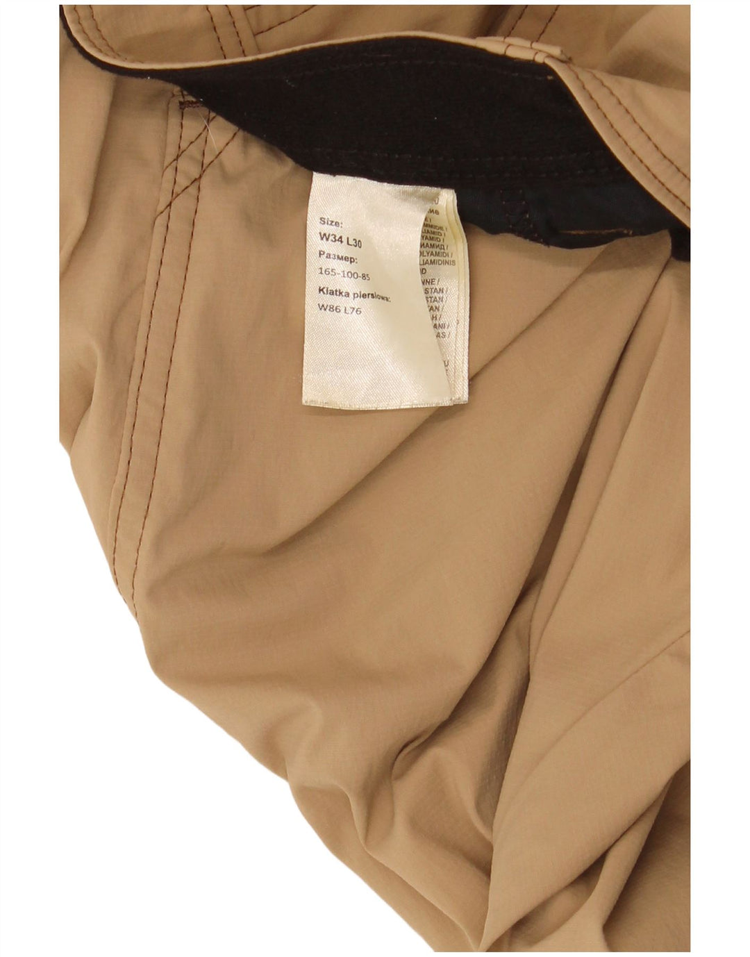 Wrangler Straight Chino Bukser til mænd W34 L30 Beige Polyamid