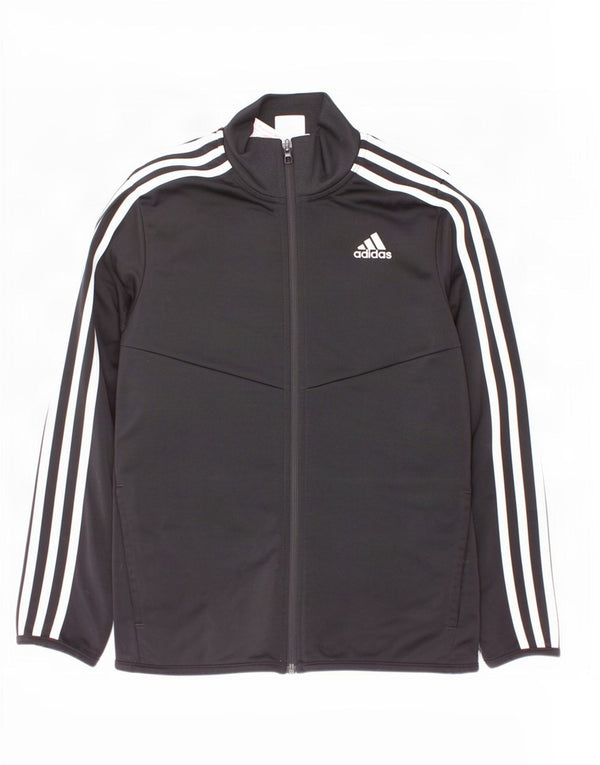 Adidas Drenge Træningsdragt Topjakke 11-12 År Sort Polyester