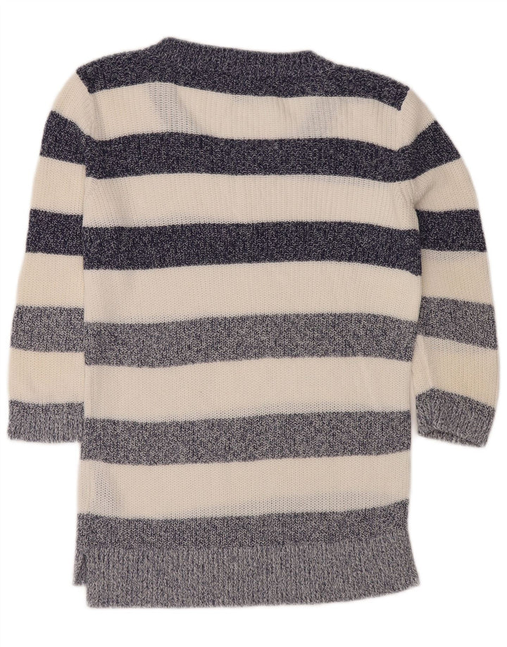 TOMMY HILFIGER Dame Boat Neck Jumper Sweater UK 14 Medium Navy Blue