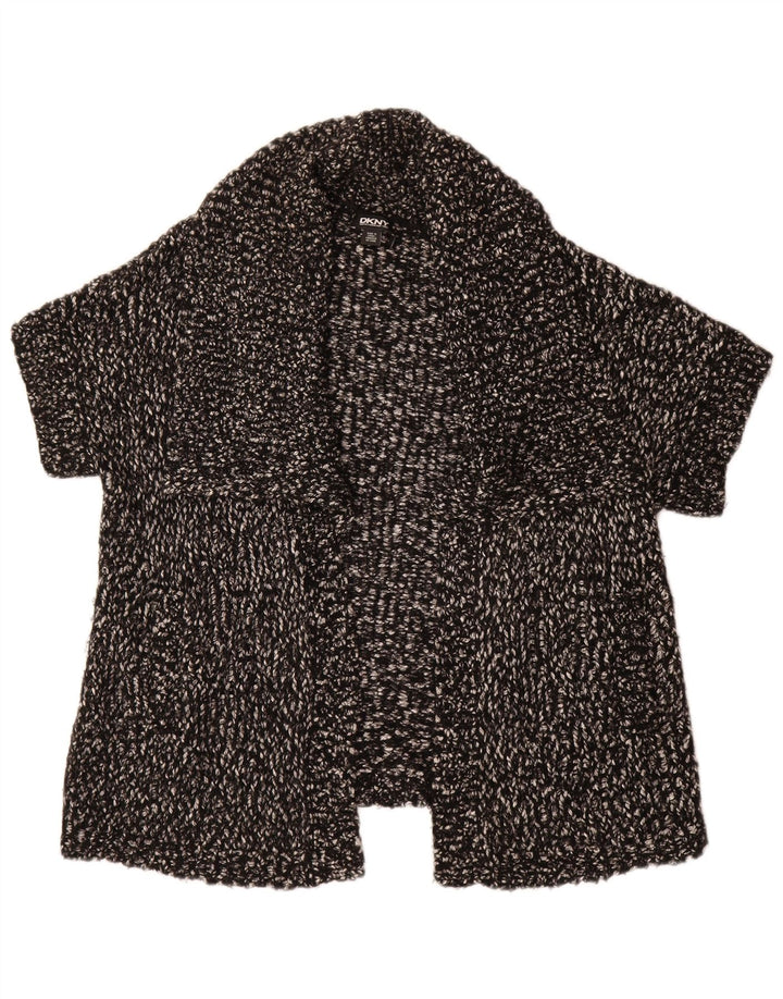 DKNY Oversized kortærmet cardigan sweater til kvinder UK 10 Small Black