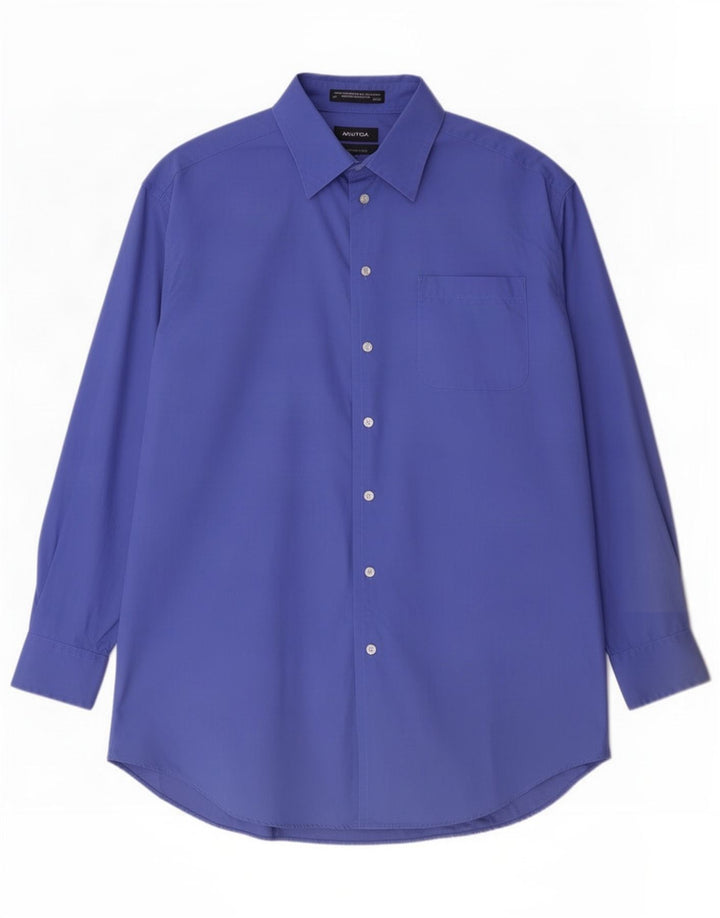 Nautica herreskjorte str. 16 Large Blue Cotton