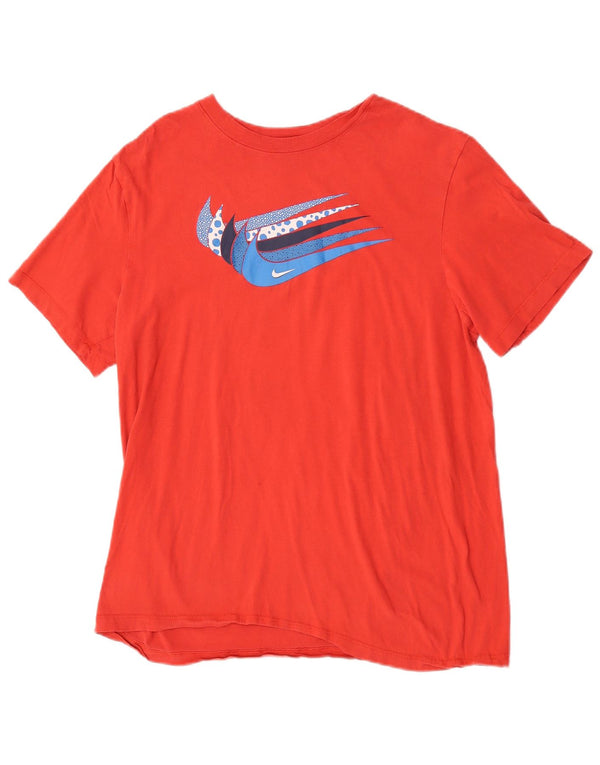 Nike grafisk t-shirt til mænd, medium rød bomuld