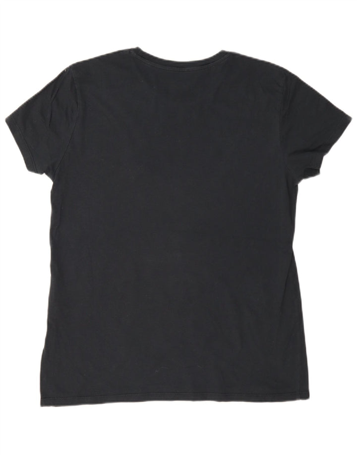 Levi's Dame Oversized grafisk T-shirt Top UK 10 Lille Sort