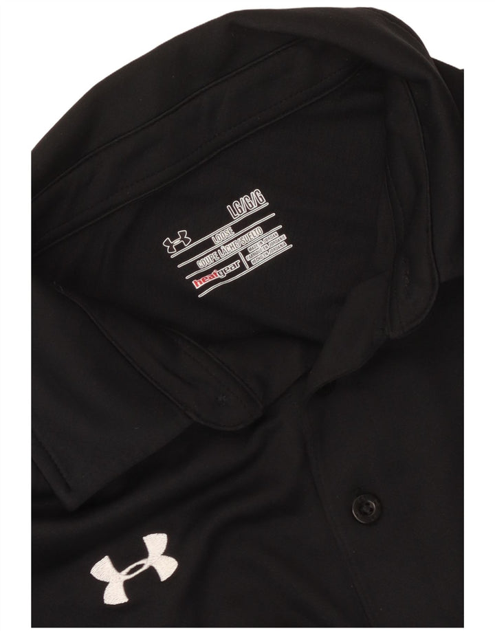 UNDER ARMOUR Herre Heat Gear Polo Shirt Large Black