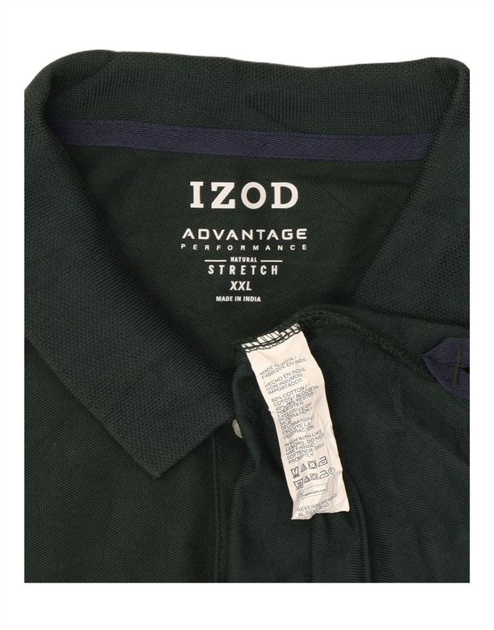 IZOD Mens Polo Shirt 2XL Green Cotton Vintage Izod and Second-Hand Izod from Messina Hembry 