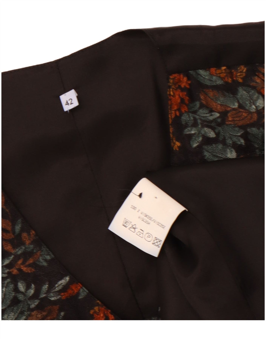 Vintage herrevest med 5 knapper EU 42 Stor flerfarvet blomsterviscose