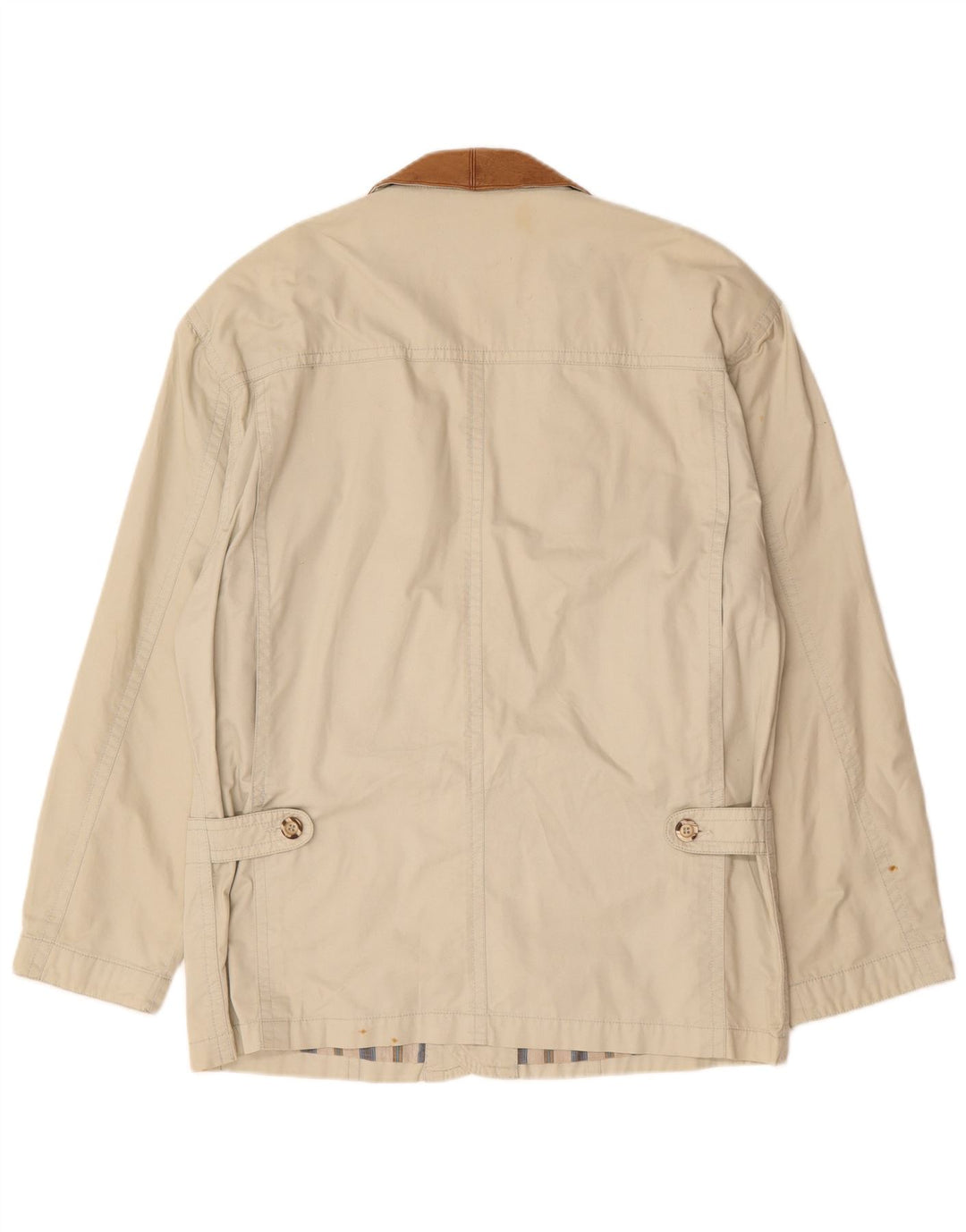 Vintage Herre Utility Jacket UK 40 Stor Beige Bomuld