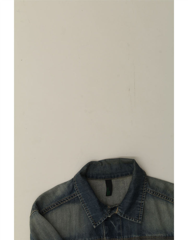 BENETTON Mens Denim Jacket UK 40 Large Blue Cotton Vintage Benetton and Second-Hand Benetton from Messina Hembry 