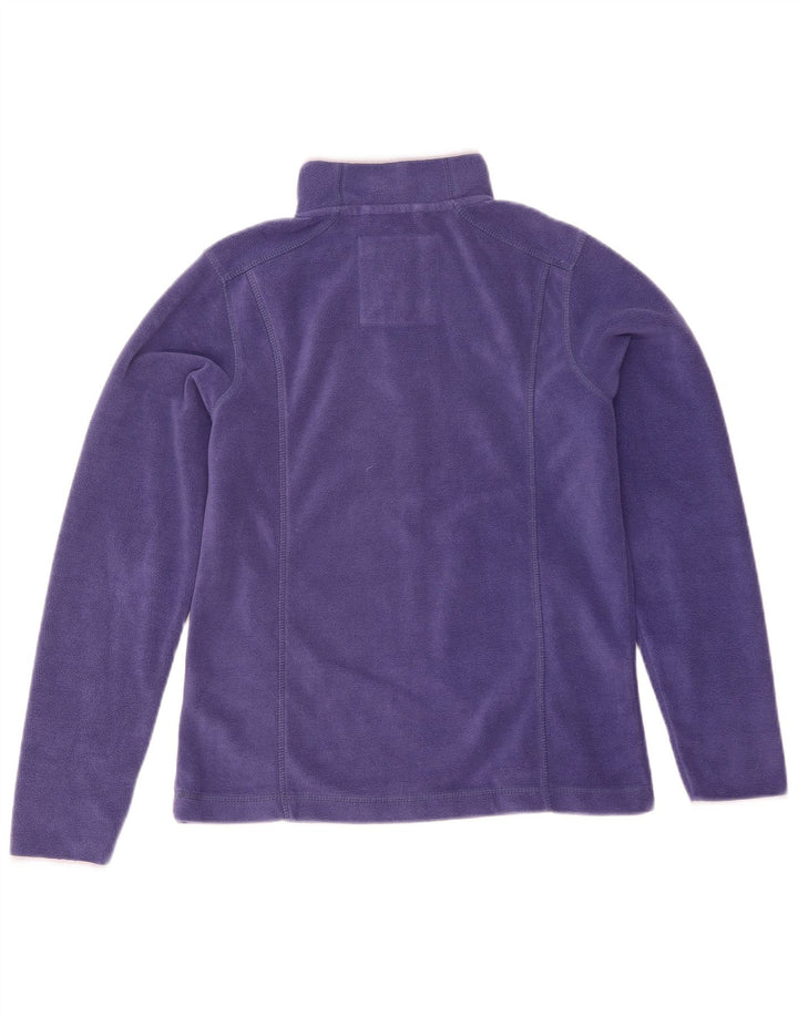 Weird Fish Dame Zip Neck Fleece Jumper UK 10 Small Purple Polyester