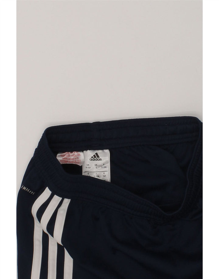 ADIDAS Boys Sport Shorts 9-10 Years Navy Blue Polyester | Vintage Adidas | Thrift | Second-Hand Adidas | Used Clothing | Messina Hembry 