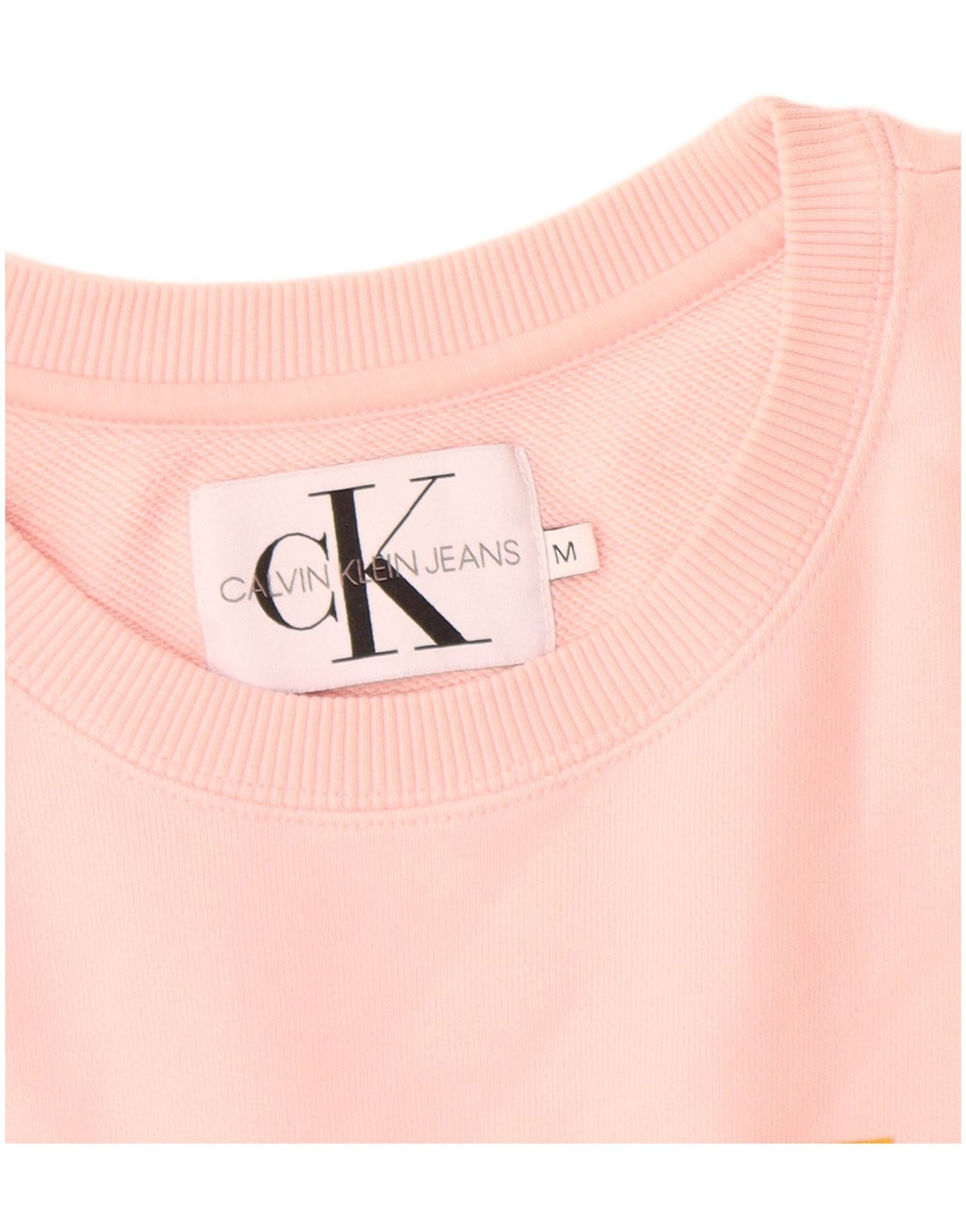 Calvin Klein Jeans Dame Grafisk Sweatshirt Jumper UK 14 Medium Pink