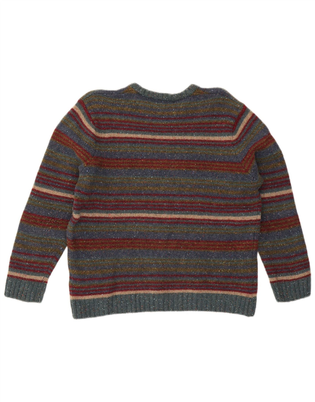 Paco Dame sweater med rund hals DK 16 Stor flerfarvet stribet uld
