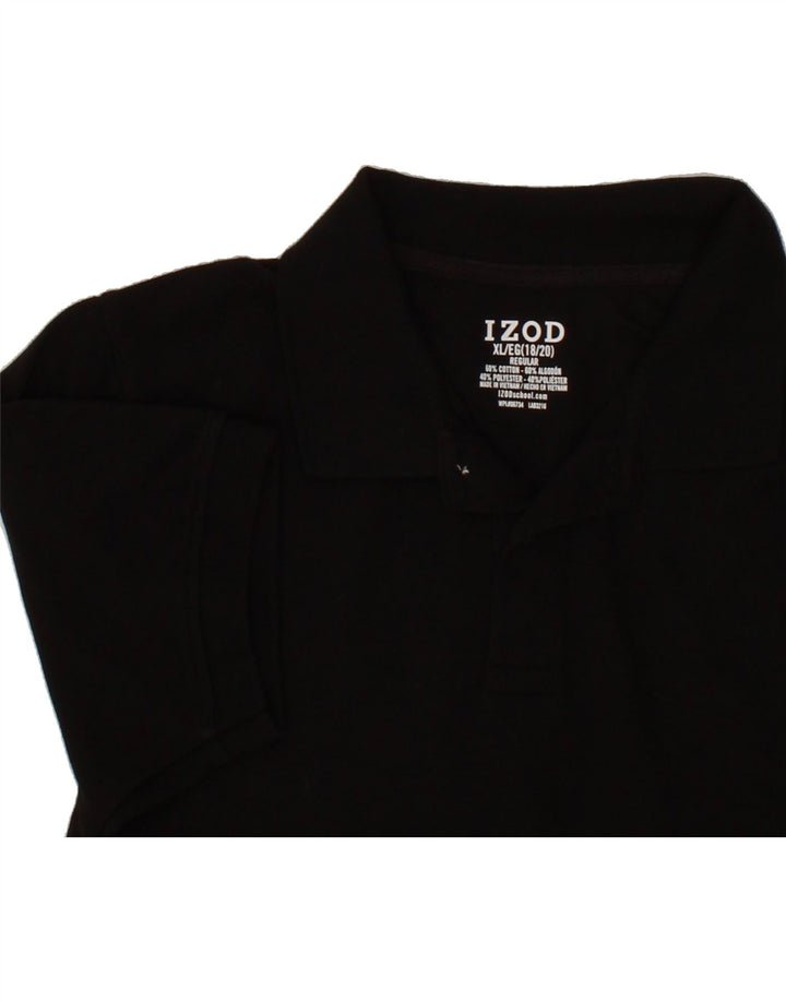IZOD Boys Regular Polo Shirt 15-16 Years XL Black Cotton Vintage Izod and Second-Hand Izod from Messina Hembry 