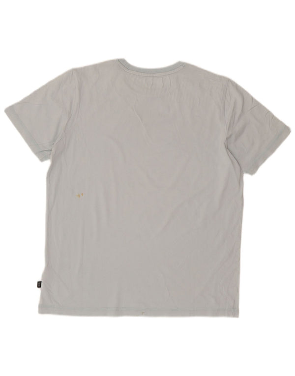 Puma Herre grafisk T-shirt Top Medium Blå Bomuld