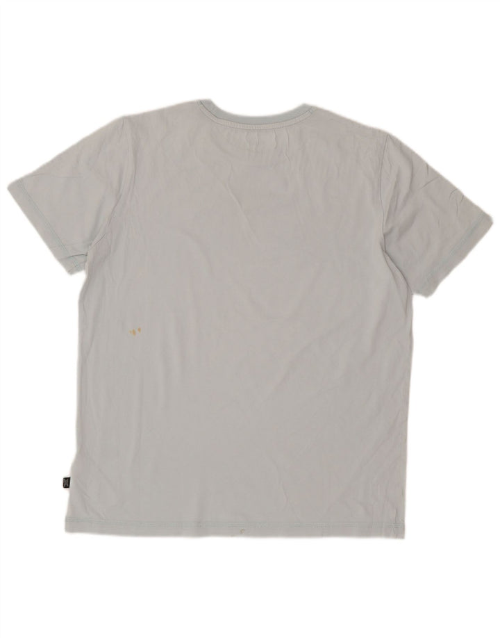 Puma Herre grafisk T-shirt Top Medium Blå Bomuld
